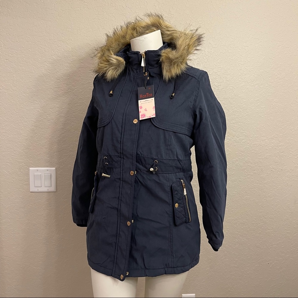 HanTon Women’s Sherpa Lined Military Style Jacket